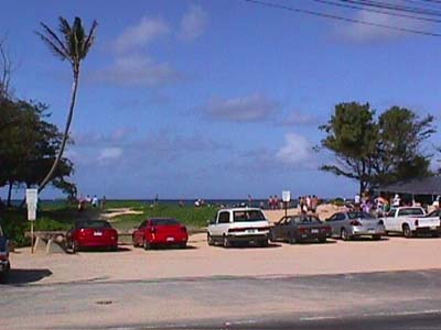 Hukilau Beach Parking lot